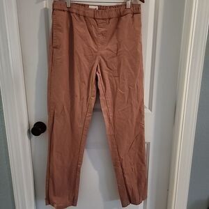 Pact Organic Cotton Daily Twill Midweight Pants Mens Size L Ochre Drawstring